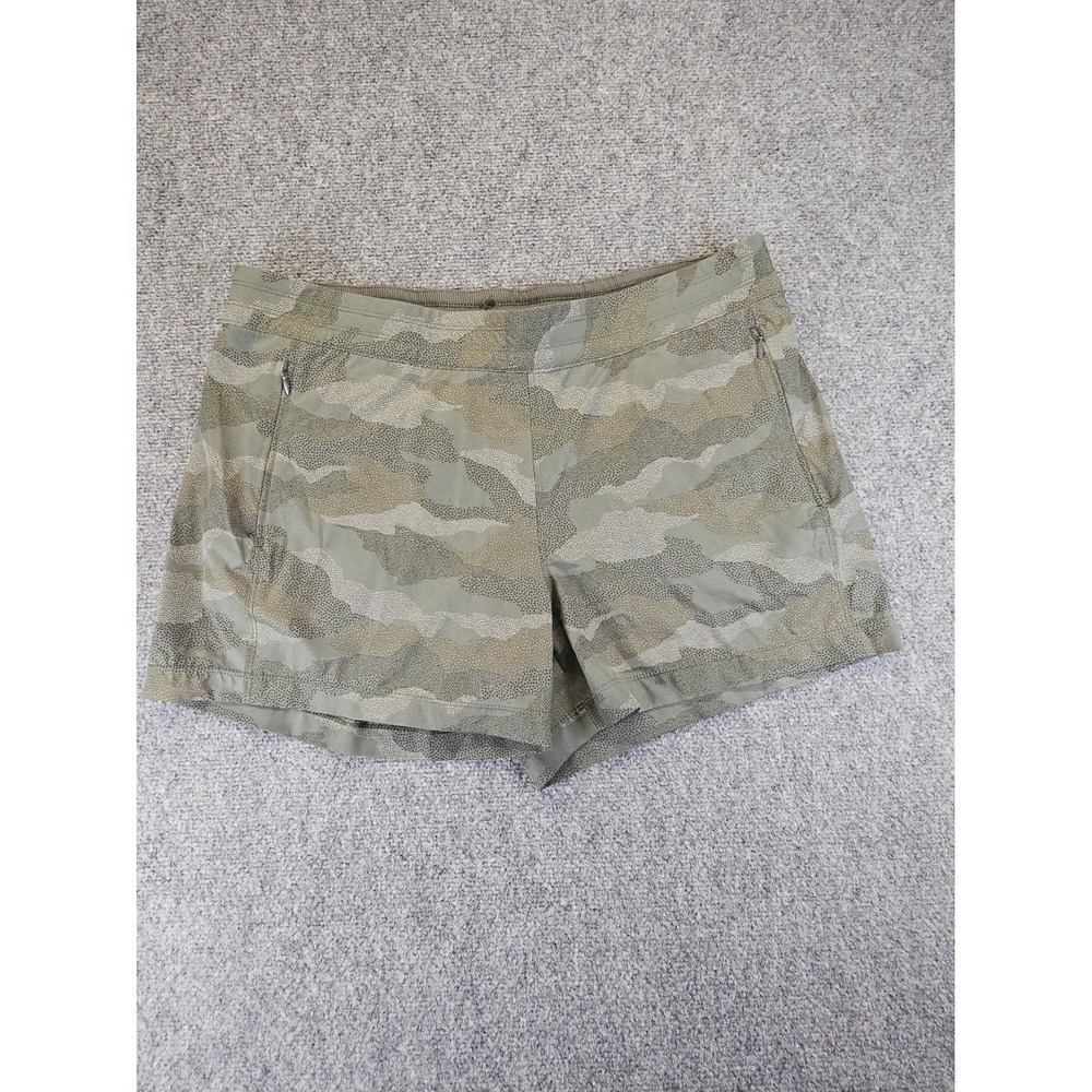 Kuhl Womens L Freeflex Hiking Athletic Shorts UPF50+ UV Green Camo Gorpcore 1835